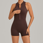 Wholesale Half zip Integrated hip lifting jumpsuit