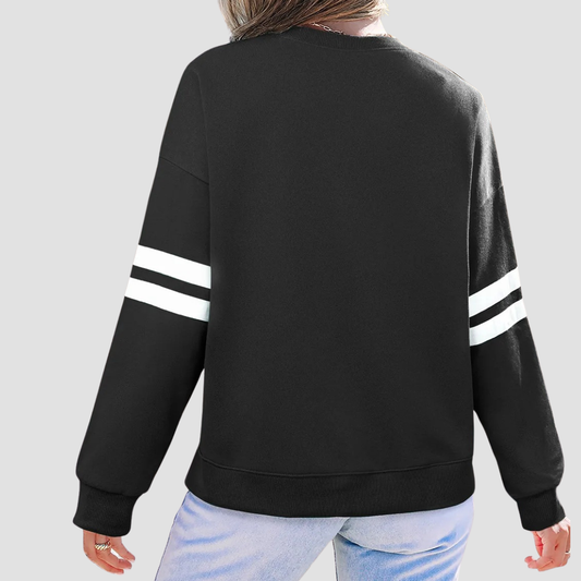 Wholesale Contrast Color Pullover Sweatshirt – Loose Casual Knitted Top