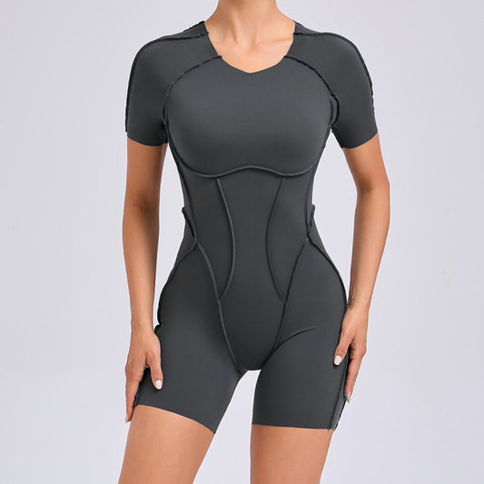 Leggings sin respaldo de manga corta Bodysuit