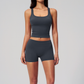 Wholesale Women's I-shape Back Tank Top & Booty-Lift Shorts Set – Seam-Detail Naked-Feel Yoga 2-Piece Set