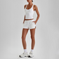 Wholesale Naked-Feel Racerback Sports Bra & High-Waist Biker Shorts Set – Sculpting Yoga 2-Piece