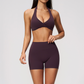 Wholesale Women's Cream-Feel Fleece Bra & Shorts Set