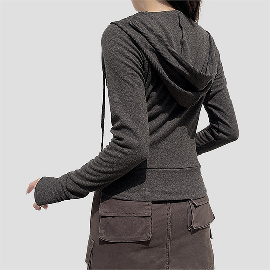 Wholesale Women's American Style Cropped Zip-up Jacket – Vintage American style cropped Jacket