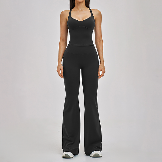 Wholesale Cross Back Tank Top+High Waist pant 2-piece Set