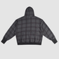 Wholesale Unisex Heavyweight Plaid Hooded Cotton Sweatshirt