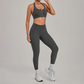 Wholesale Zipper Tank Top+Highlighted Legging 2-piece Set