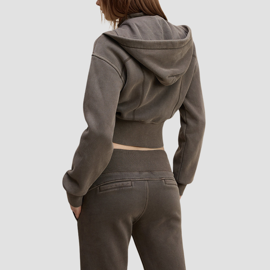 Wholesale Women’s Fleece Lounge Separates – Zip Sweatshirt & Casual Pants Set