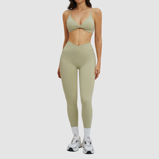 Wholesale sports bras + cross-waist leggings | Wonderxfans bulk activewear