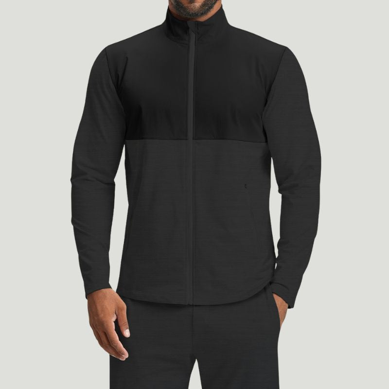 Wholesale mens long sleeve zip jacket