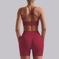 Seamless beautiful back bra + shorts two-piece set