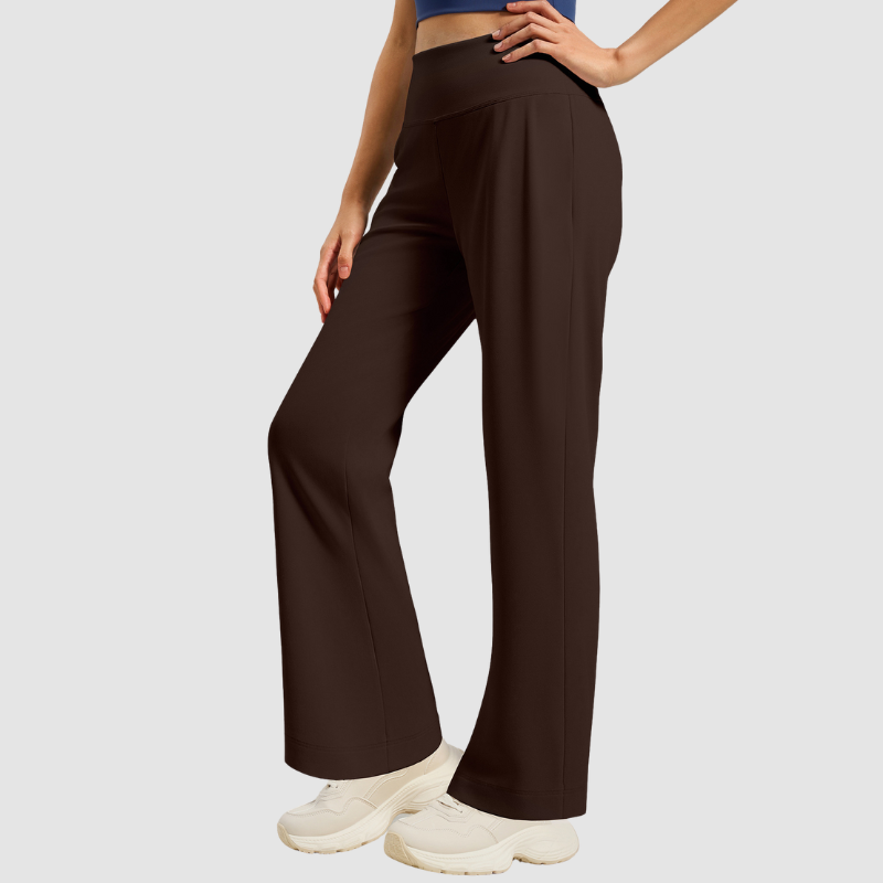 Wholesale back waist pocket yoga straight pants