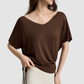 Wholesale Women's V-Neck Batwing Sleeve Yoga T-Shirt