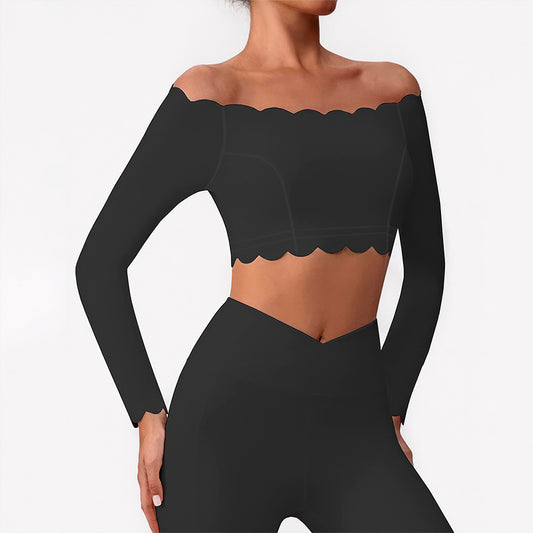Wholesale off-the-shoulder long-sleeved tops | Wonderxfans bulk activewear