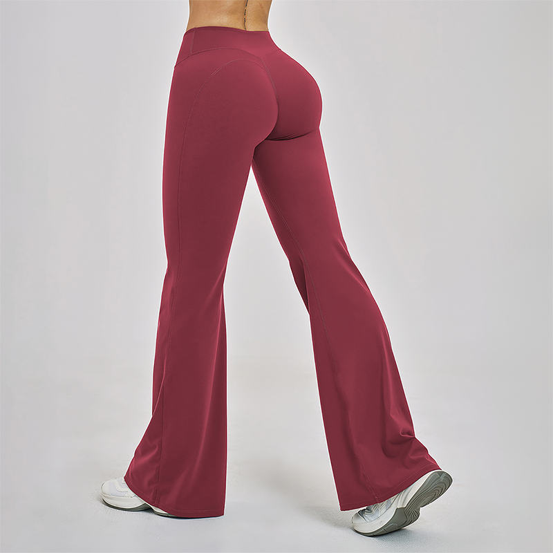 Wholesale High Waist Flaming Wide Leg Yoga Pants