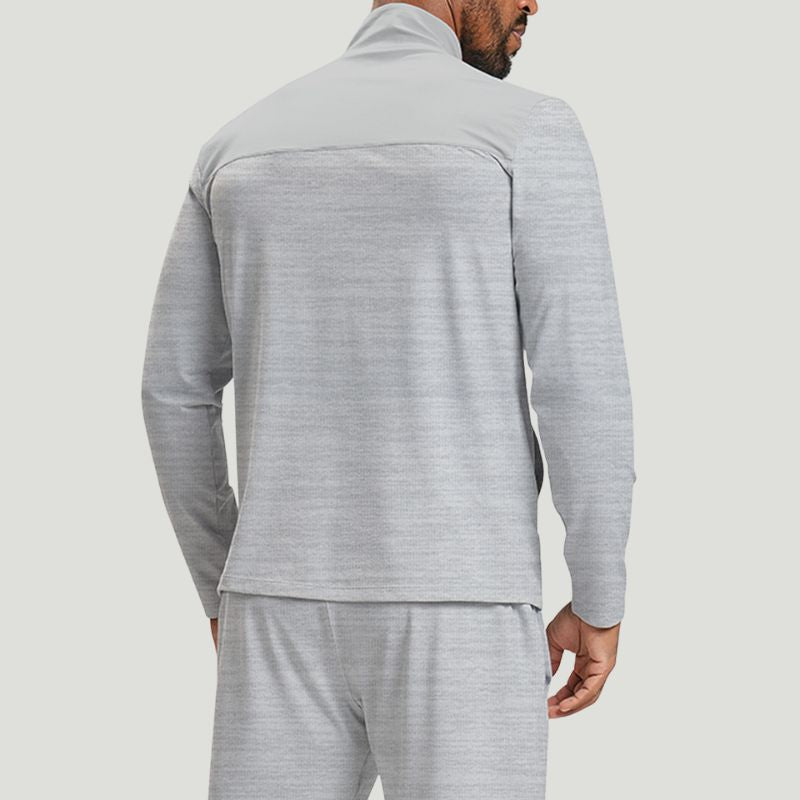 Wholesale mens long sleeve zip jacket