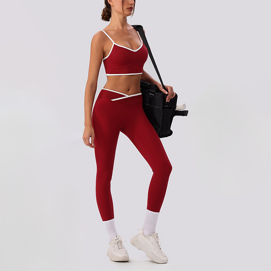 Wholesale Women's Spaghetti Strap Sports Bra & Leggings Set – Naked-Feel Yoga 2-Piece Gym Set
