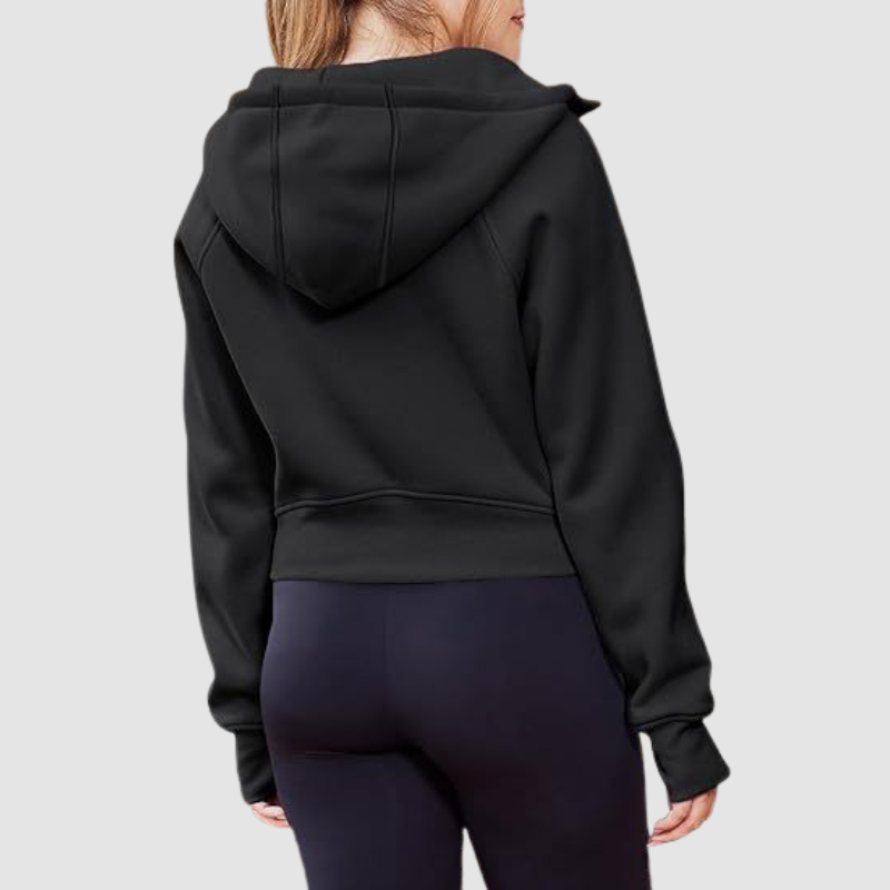 Wholesale Cropped Zip Up Hoodie