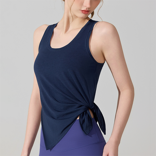 Wholesale Lyocell-Blend Breathable Sleeveless Sports Tank Top – Relaxed Fit Yoga Vest