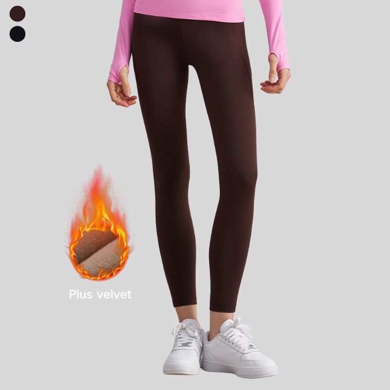 Fleece-lined and thickened warm leggings