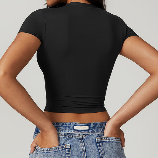 Wholesale Quick-drying skinny athletic short-sleeved tops | Wonderxfans bulk activewear