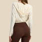 Women's Activewear Loose Long-Sleeve Open-Front Yoga Cover-Up