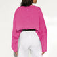 Washed Loose Fit Crop Top Sweatshirt