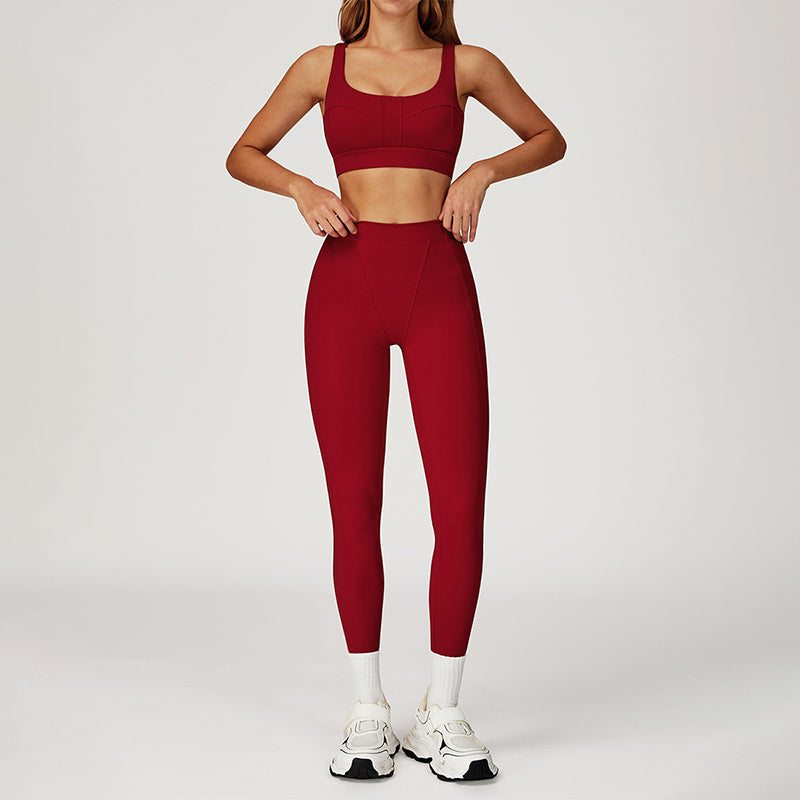 SPORTS BRA + HIGH WAIST LEGGINGS 2-PIECE SET