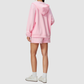 Wholesale Women's Warm Fleece-Lined Zip Up Hoodie & Sweat Shorts Set