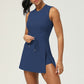 Hollow-Out Back Slit Tennis Dress