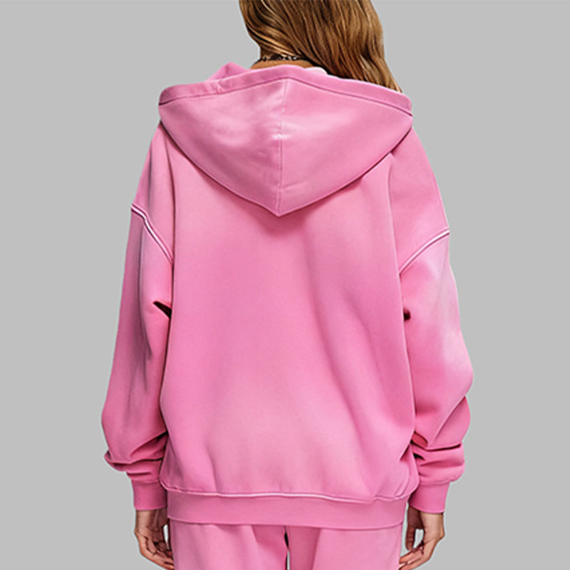 Vintage Washed Hoodie with Batik Finish