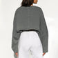 Washed Loose Fit Crop Top Sweatshirt