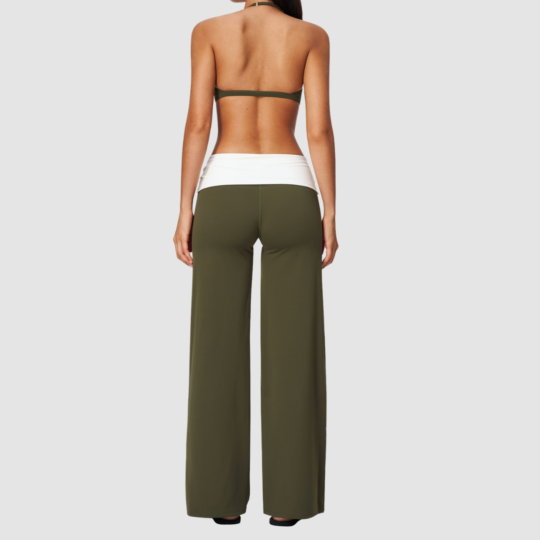 Wholesale Women’s Halter Sports Bra & Wide-Leg Yoga Pants Set