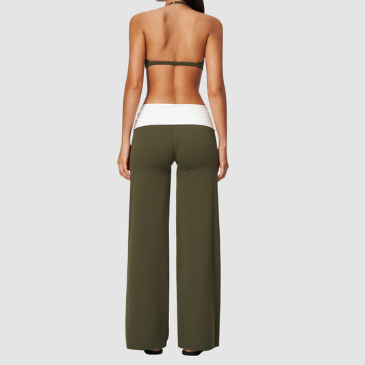 Wholesale Women’s Halter Sports Bra & Wide-Leg Yoga Pants Set
