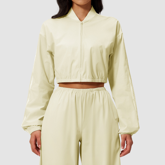 Wholesale Women's UPF50+ Sun-Protection Cropped Zip-Up Jacket – Cool-Touch Stand Collar Athletic Jacket