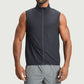 Wholesale mens stand collar zip tank top