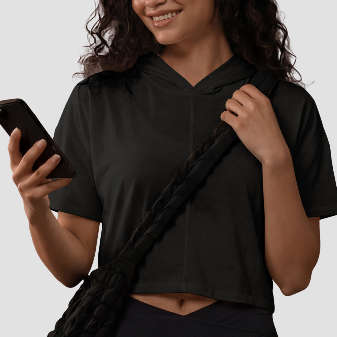 Wholesale Hooded Loose Yoga T-Shirt – Quick-Dry Short Sleeve Top