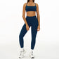Thin straps Sports Bra + High-waisted leggings 2-Piece Set