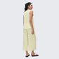Wholesale loose crew neck tank top + wide-leg pants