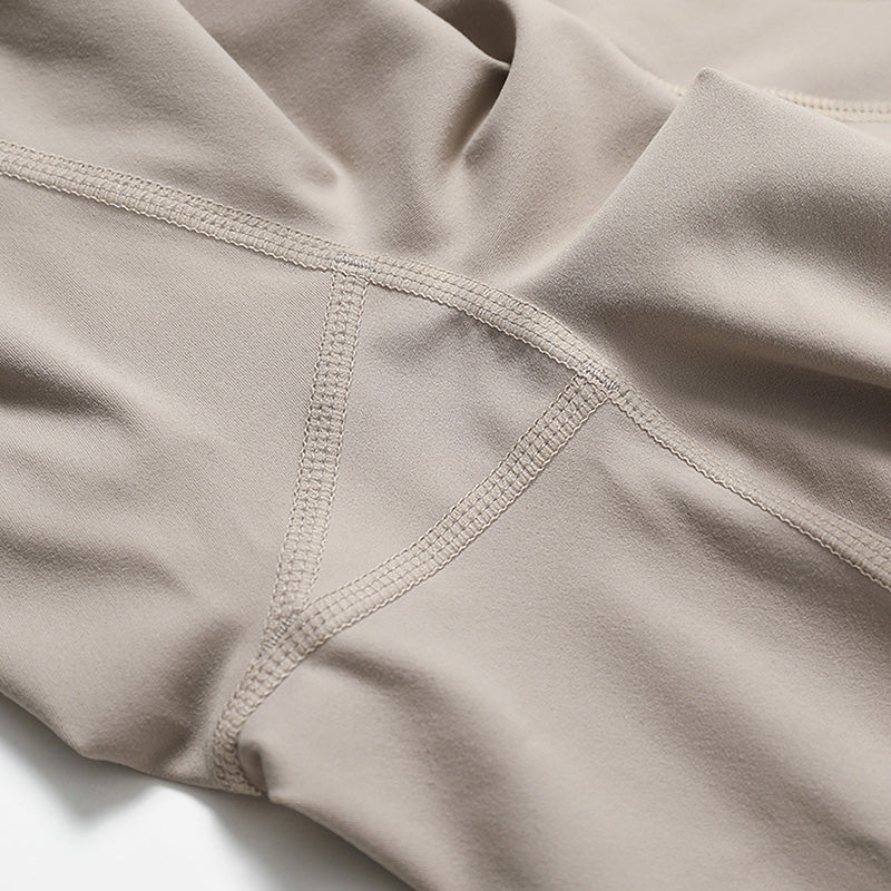 V-neck slim-fit long-sleeved top + High waist leggings 2-piece set