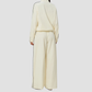 Wholesale Women's Stand-Collar Zip Jacket and Wide-Leg Long Pants Set