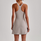 Wholesale Naked-Feel Anti-Exposure Sports Tennis Dress with Built-In Bra – Quick-Dry Active Dress