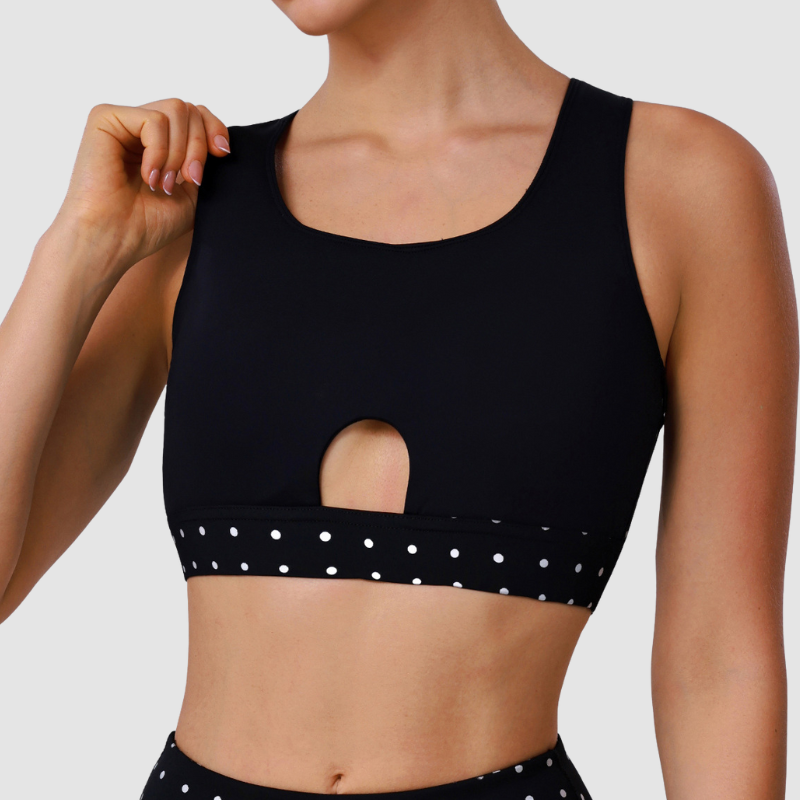 Wholesale Polka Dot High-Support Sports Bra
