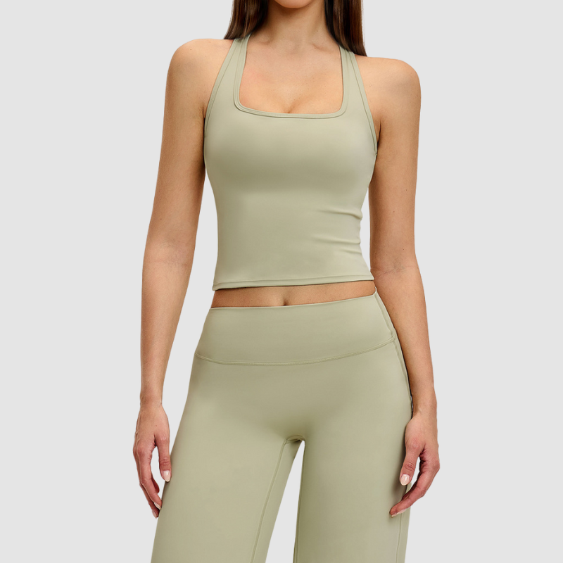 Skinny Skin Dry U Neck Yoga Top Top
