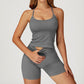Snug-Fit Tank Top + Butt-Lifting Shorts 2-Piece Set