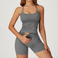 Snug-Fit Tank Top + Butt-Lifting Shorts 2-Piece Set