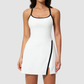 Wholesale Women's Open-Back Yoga Dress – Seam-Detail Naked-Feel Sports Fitness Dress