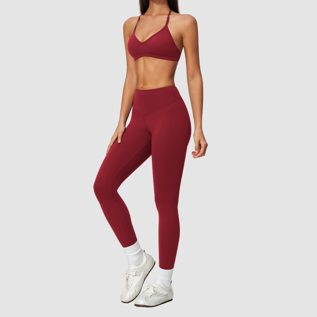 Wholesale Women's Nylon Spandex Yoga Set – Halter Bra & Leggings