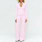 Stand collar zipper jacket + high-waisted loose wide-leg pants 2-piece set