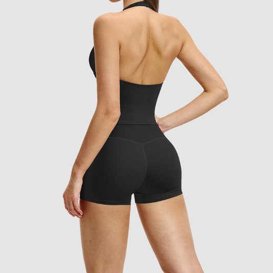 Wholesale Hanging neck back vest+shorts yoga | Wonderxfans bulk activewear