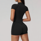 Stand-up collar zipper hip-lifting bodysuit